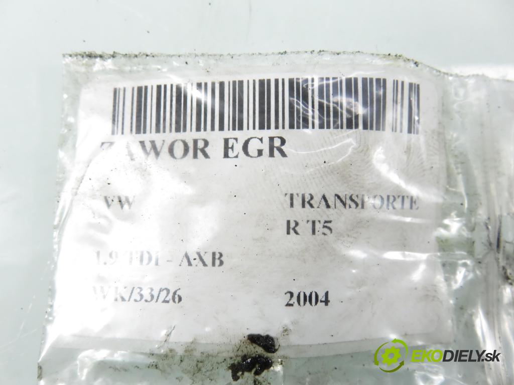 VW TRANSPORTER V Skrzynia (7HA, 7HH, 7EA, 7EH) FURGON 2004 77,00 1.9 TDI PD 105 - AXB 1896,00 VENTIL: EGR 038131501AA