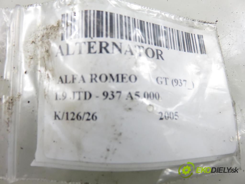 ALFA ROMEO GT (937_) COUPE 2005 110,00 1.9 JTD - 937 A5.000 1910,00 Alternátor 46782213 (Alternátor)