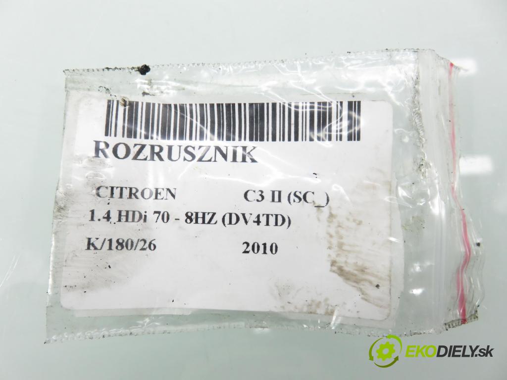 CITROEN C3 II (SC_) HB 2010 50,00 1.4 HDi 8V 70 - 8HZ (DV4TD) 1398,00 startér 9662854080 ; 28100YV020 ; TS18E13 (Startér)