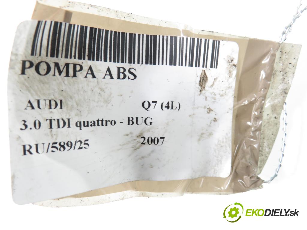 AUDI Q7 (4L) SUV 2007 171,00 3.0 TDI quattro - BUG 2967,00 pumpa ABS 4L0614517A ; 10092603023 ; 4L0614517A (Pumpa ABS)