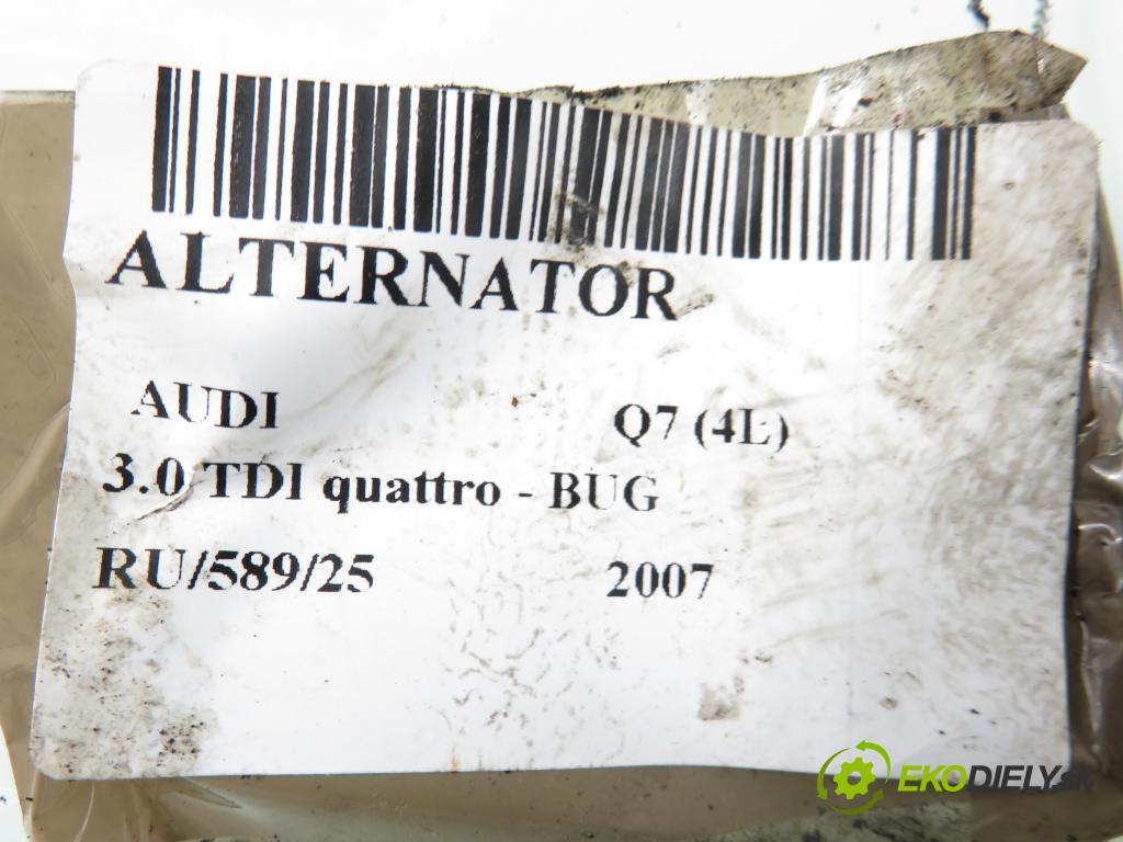 AUDI Q7 (4L) SUV 2007 171,00 3.0 TDI quattro - BUG 2967,00 Alternátor 059903015R (Alternátor)