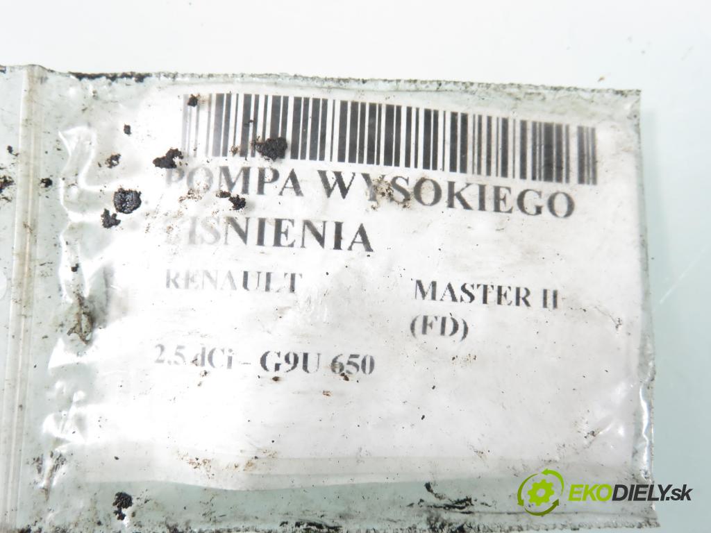 RENAULT MASTER II Skrzynia (FD) FURGON 2007 88,00 2.5 dCi 120 - G9U 650 2464,00 pumpa vysokého TLAK: 0928400743