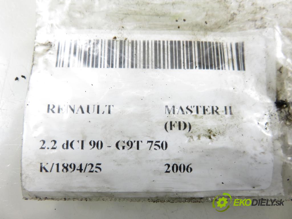 RENAULT MASTER II Skrzynia (FD) FURGON 2006 66,00 2.2 dCI 90 - G9T 750 2188,00 vstrekovač 0445110102 (Vstrekovač paliva)