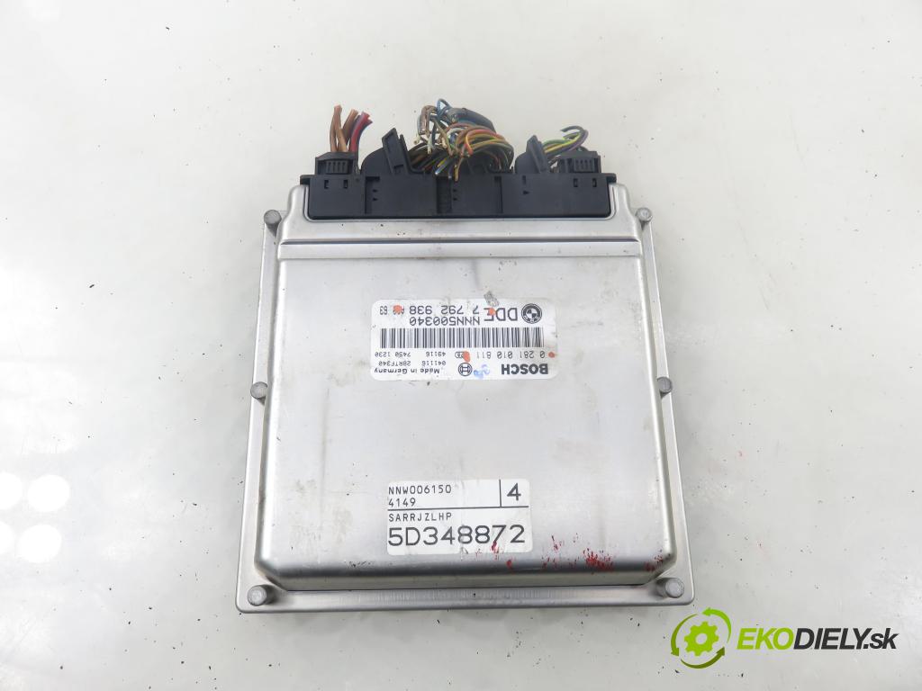 ROVER 75 (RJ) SEDAN 2005 85,00 2.0 CDT 116 - 204D2 1951,00 řídící jednotka motora 0281010811 ; 7792938