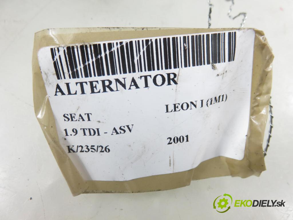 SEAT LEON (1M1) HB 2001 81,00 1.9 TDI 110 - ASV 1896,00 Alternátor  (Alternátor)