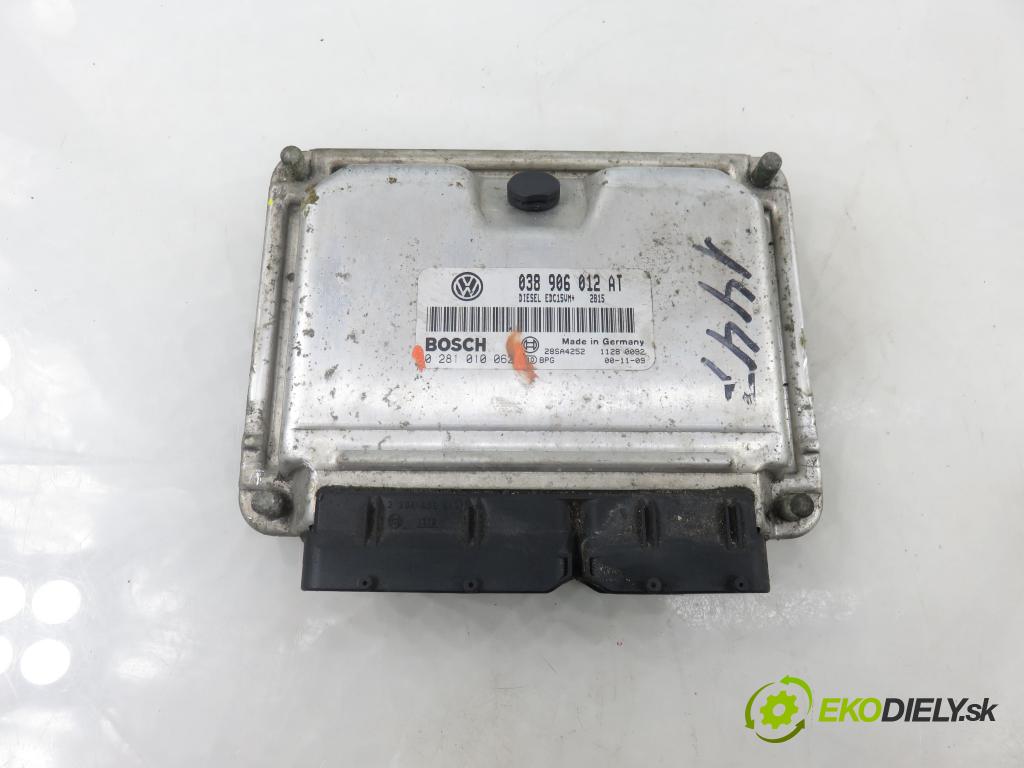 SEAT LEON (1M1) HB 2001 81,00 1.9 TDI 110 - ASV 1896,00 řídící jednotka motora 038906012AT ; 0281010062