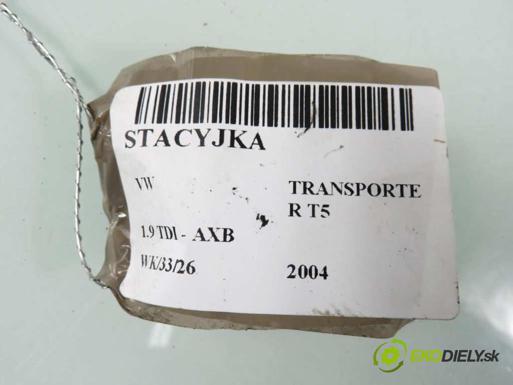 VW TRANSPORTER V Skrzynia (7HA, 7HH, 7EA, 7EH) FURGON 2004 77,00 1.9 TDI PD 105 - AXB 1896,00 spinačka 4B0905851C (Spínacia skrinka)