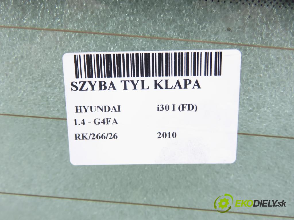 HYUNDAI i30 (FD) HB 2010 80,00 1.4 - G4FA 1396,00 Okno zadné kapota