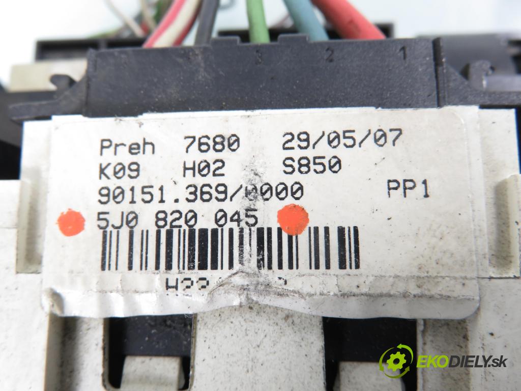 SKODA ROOMSTER (5J) HB 2008 59,00 1.4 TDI - BMS 1422,00 Panel topení KLIMATIZACE: 5J0820045