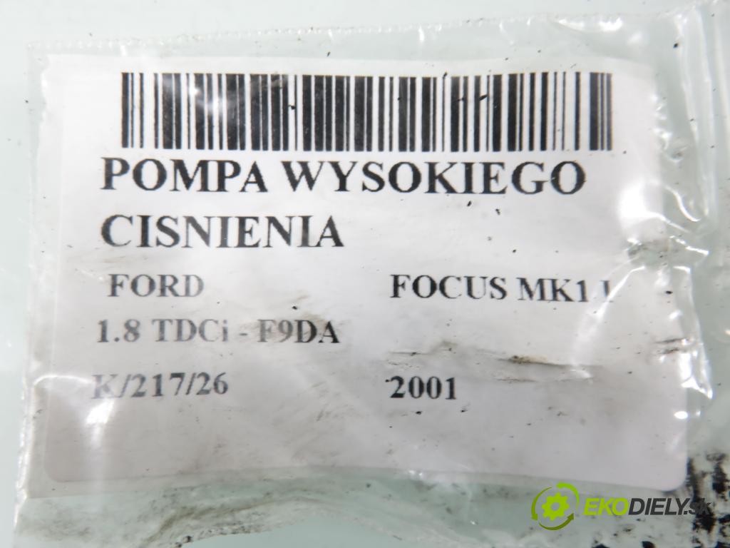 FORD FOCUS (DAW, DBW) HB 2001 85,00 1.8 TDCi - F9DA 1753,00 pumpa vysokého TLAK: 1S4Q9B395BD