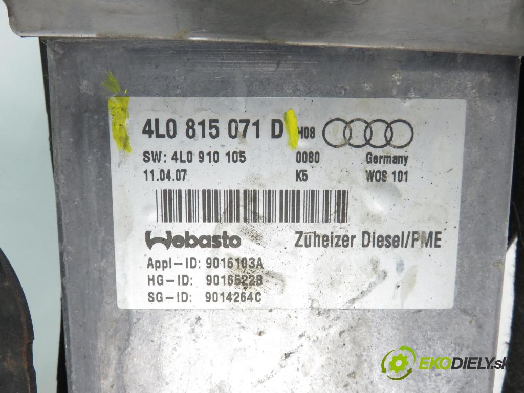 AUDI Q7 (4L) SUV 2007 171,00 3.0 TDI quattro - BUG 2967,00 Webasto 4L0815071D ; 1301941B (Webasto (nezávislé kúrenie))
