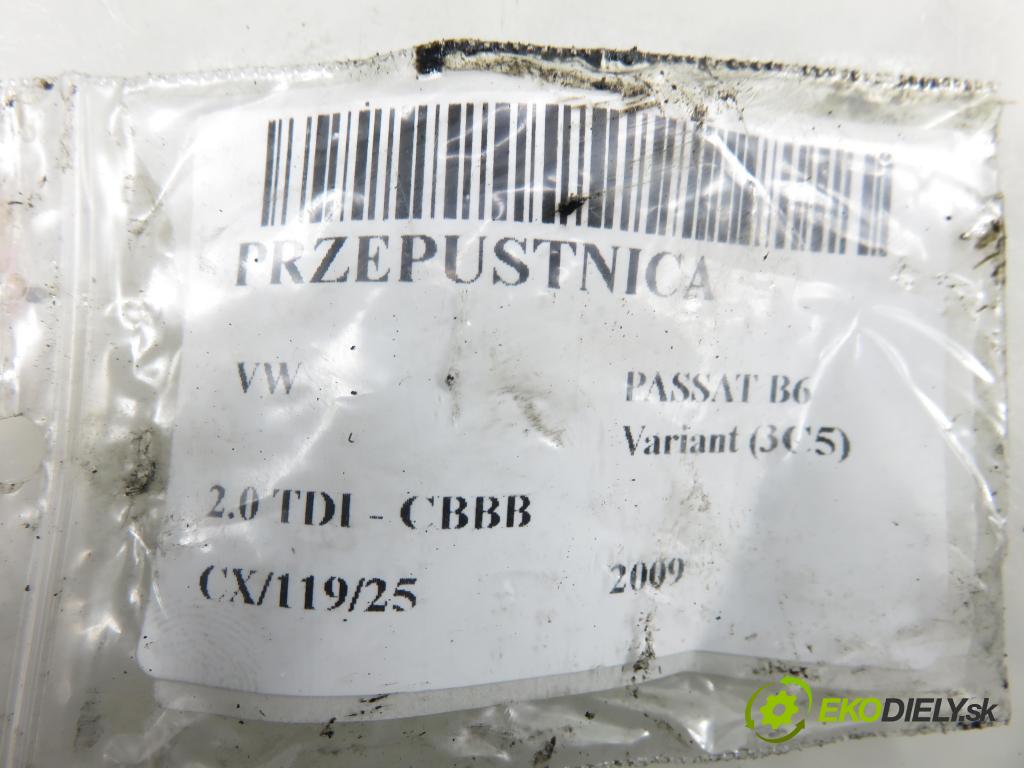 VW PASSAT B6 Variant (3C5) KOMBI 2009 125,00 2.0 TDI - CBBB 1968,00 škrtíci klapka A2C53337753 ; 03L128063D (Škrticí klapka)