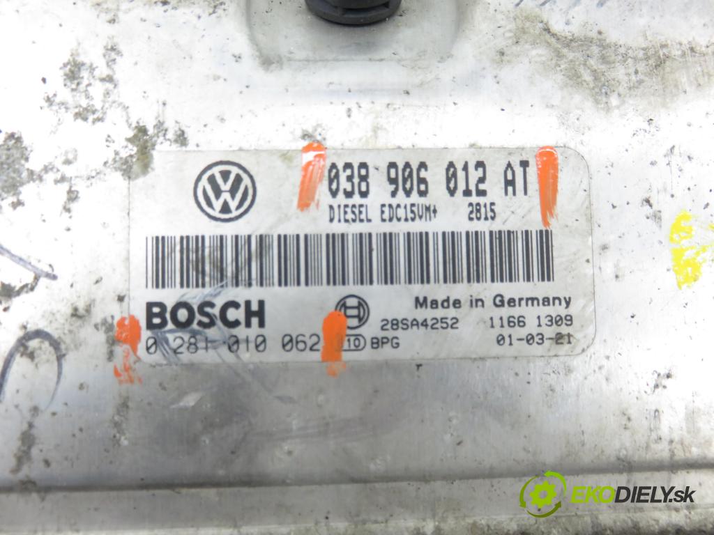 SEAT LEON (1M1) HB 2001 81,00 1.9 TDI 110 - ASV 1896,00 řídící jednotka motora 038906012AT ; 0281906012AT
