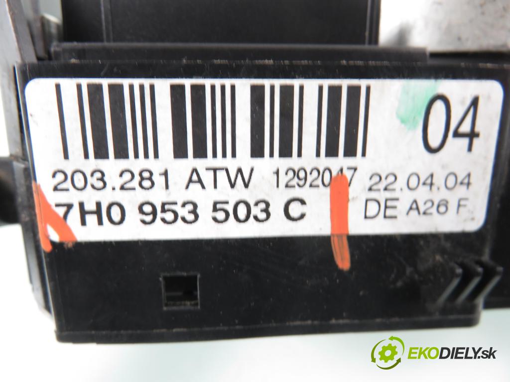 VW TRANSPORTER V Skrzynia (7HA, 7HH, 7EA, 7EH) FURGON 2004 77,00 1.9 TDI PD 105 - AXB 1896,00 páčka/prepínač 7H0953503C