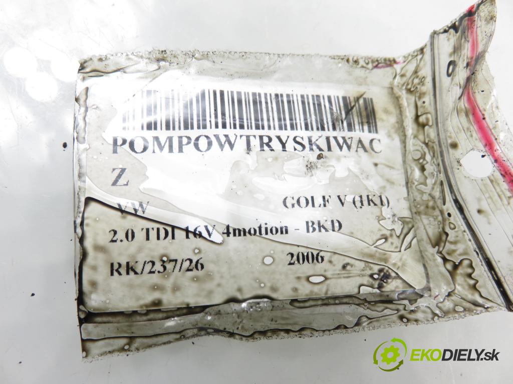 VW GOLF V (1K1) HB (LONG) 2006 103,00 2.0 TDI 16V 4motion - BKD 1968,00 Vstrekovač 03G130073G ; 0414720404 (Vstrekovač paliva)