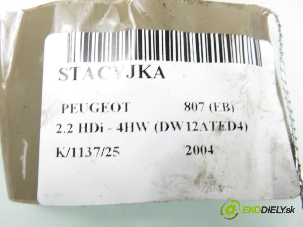 PEUGEOT 807 (EB_) MINIVAN 2004 94,00 2.2 16V HDi 128 - 4HW 2179,00 spinačka 36353100 ; 9648445180 (Spínacia skrinka)