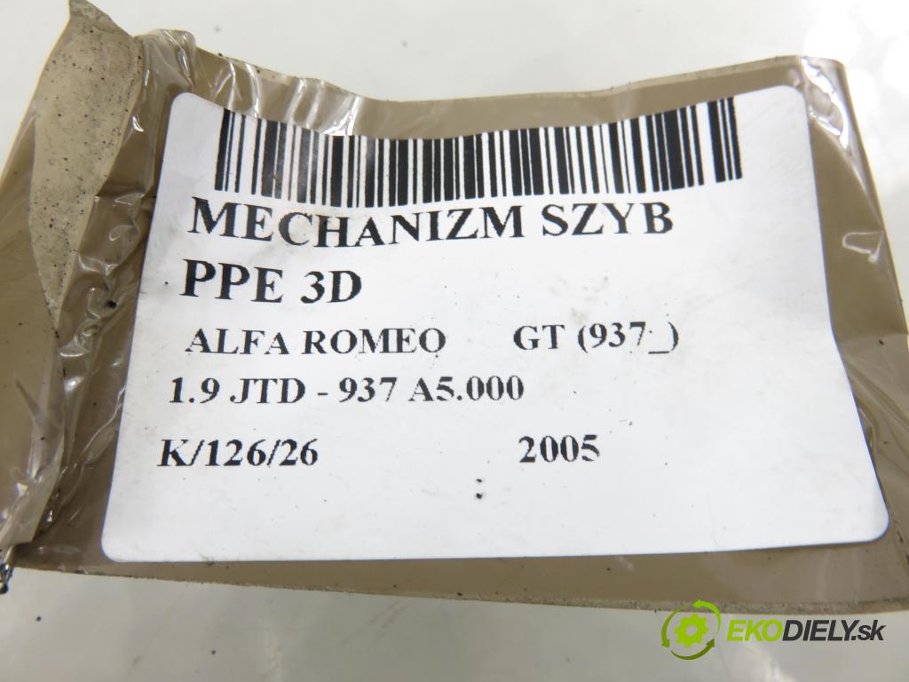 ALFA ROMEO GT (937_) COUPE 2005 110,00 1.9 JTD - 937 A5.000 1910,00 Mechanizmus okien 3D 606815920