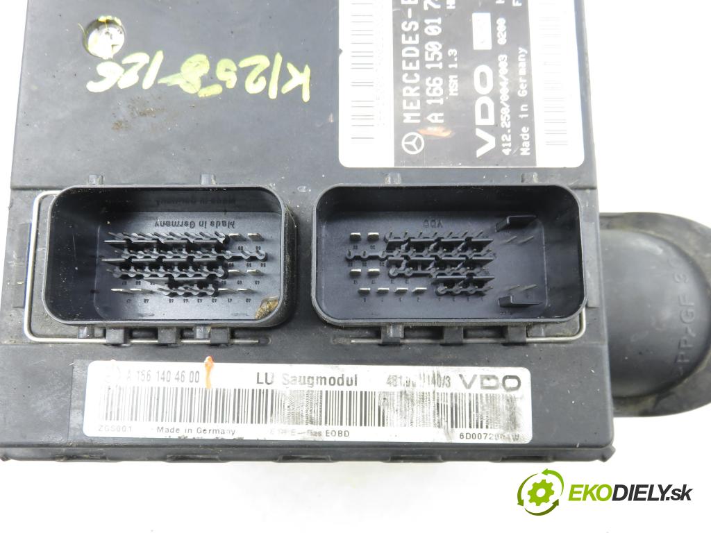 MERCEDES-BENZ KLASA A (W168) HB 1999 60,00 1.4 A 140 82 - M 166.940 1397,00 Riadiaca jednotka Motor A1661500179 ; A1661404600