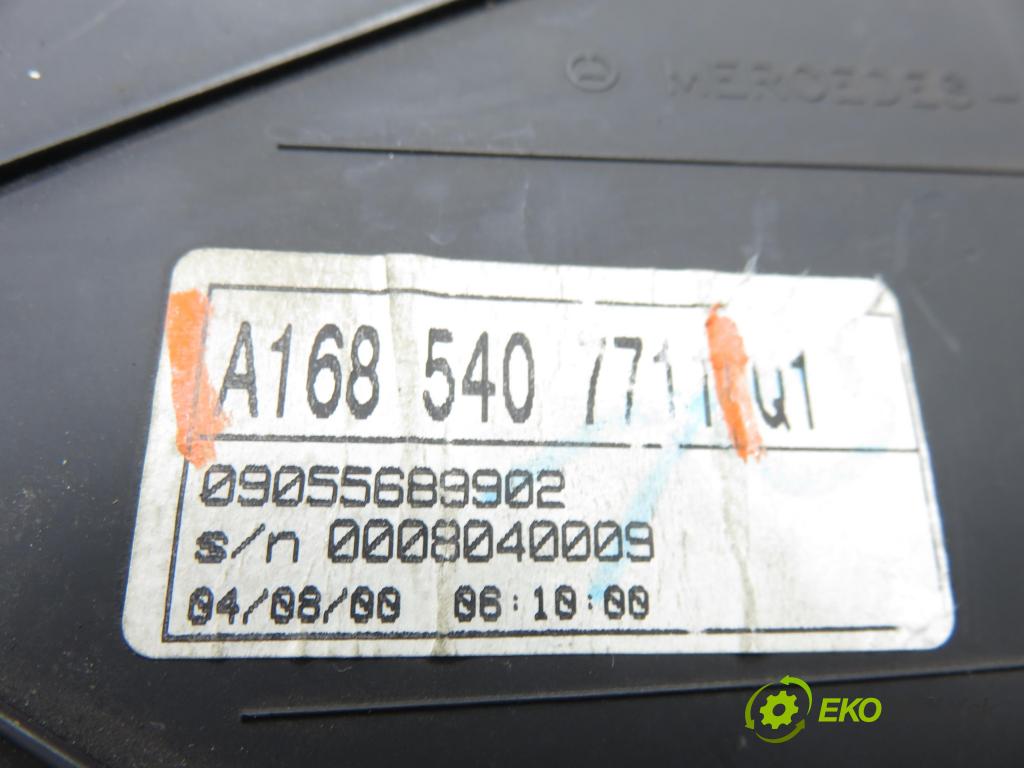 MERCEDES-BENZ KLASA A (W168) HB 1999 60,00 1.4 A 140 82 - M 166.940 1397,00 Prístrojovka elektrický A1685407711