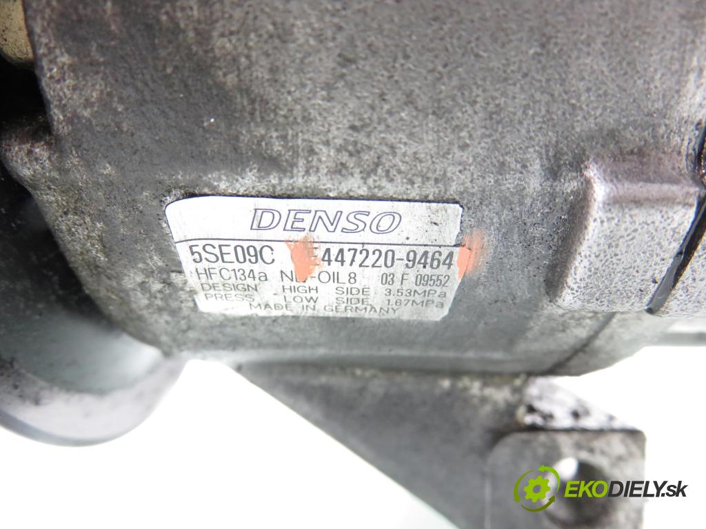 TOYOTA YARIS (_P1_) HB 2004 50,00 1.0 VVT- i 68 - 1SZ-FE 998,00 KOMPRESOR: klimatizace 4472209464 (Kompresor klimatizace)