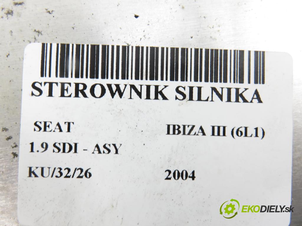 SEAT IBIZA III (6L1) HB 2004 47,00 1.9 SDI - ASY 1896,00 řídící jednotka motora 038906012HP ; 0281011320