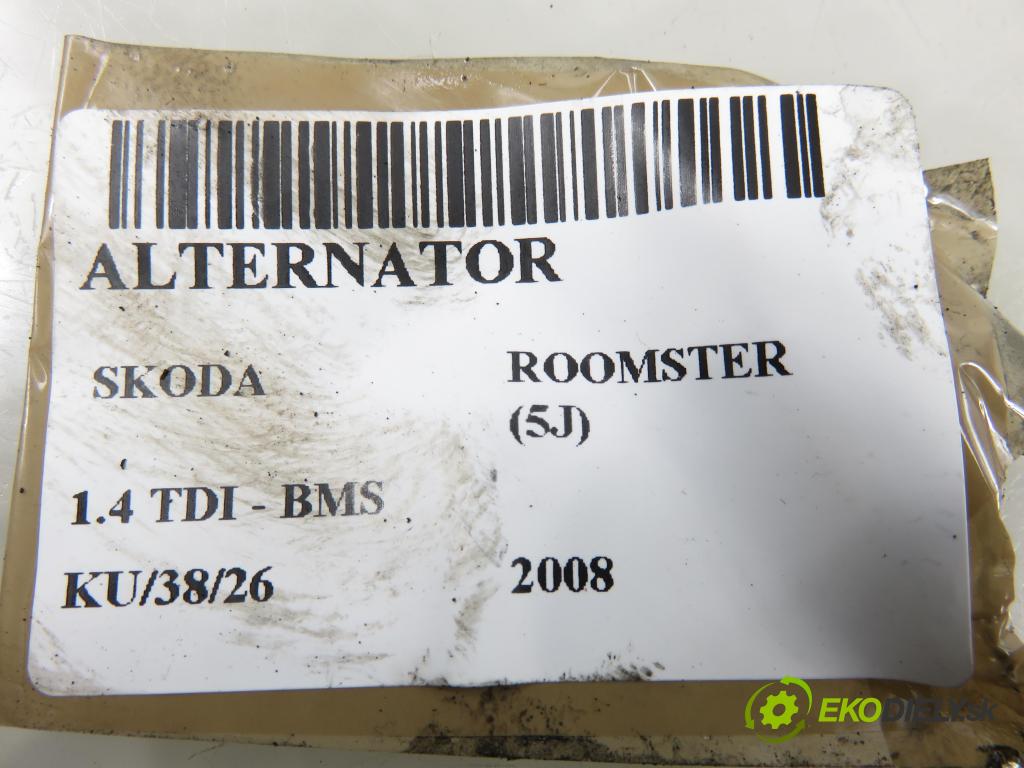 SKODA ROOMSTER (5J) HB 2008 59,00 1.4 TDI - BMS 1422,00 Alternátor 06F903023F ; 0124525091 (Alternátor)