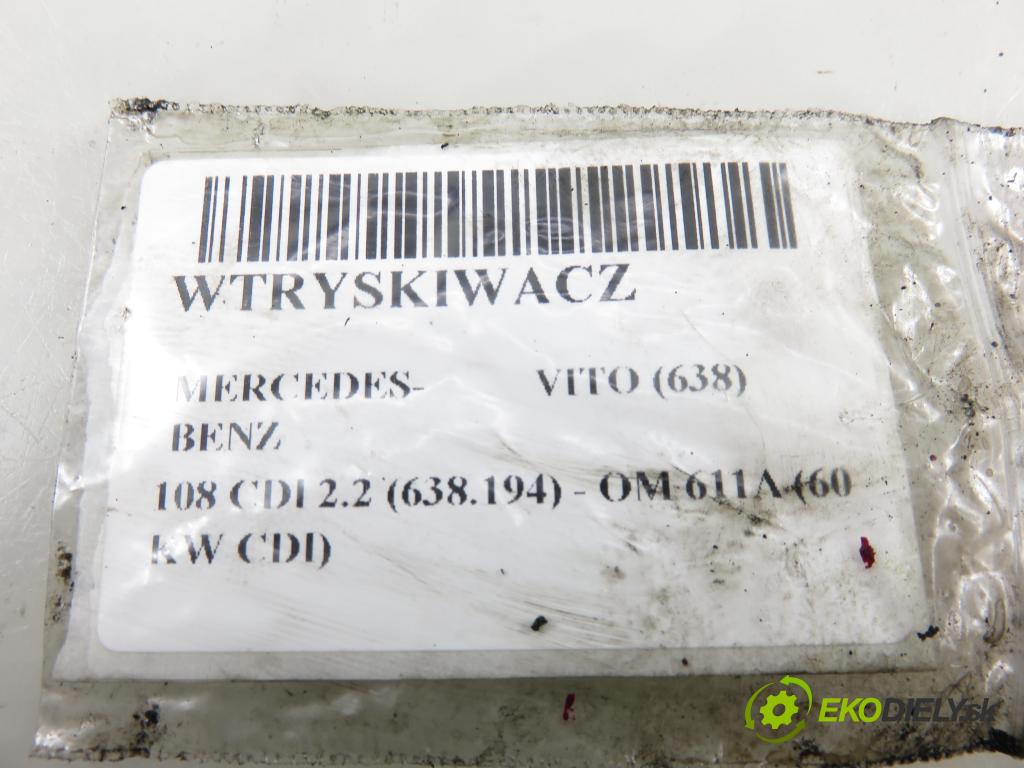 MERCEDES-BENZ VITO Autobus (638) BUS 2001 60,00 108 CDI 2.2 (638.194) - OM 611A (60 KW CDI) 2151,00 vstrekovač 6130700887 ; 0445110202 (Vstrekovač paliva)