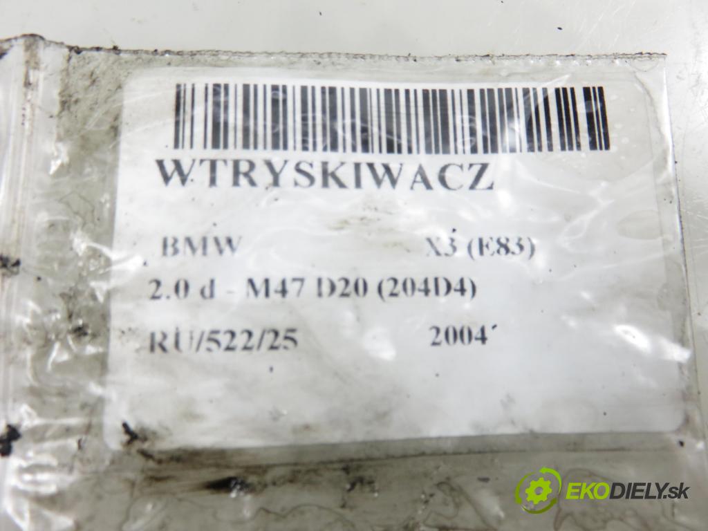 BMW X3 (E83) SUV 2004 110,00 2.0 d 150 - M47 D20 (204D4) 1995,00 vstrekovač 7793836 ; 0445110216 (Vstrekovač paliva)