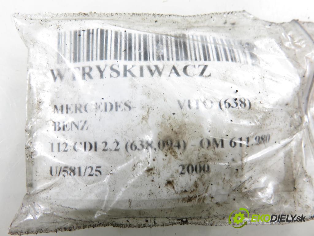 MERCEDES-BENZ VITO Skrzynia (638) FURGON 2000 90,00 112 CDI 2.2 (638.094) - OM 611.980 2151,00 vstřikovač 0445110035 ; 6130700187 (Vstřikovač paliva)