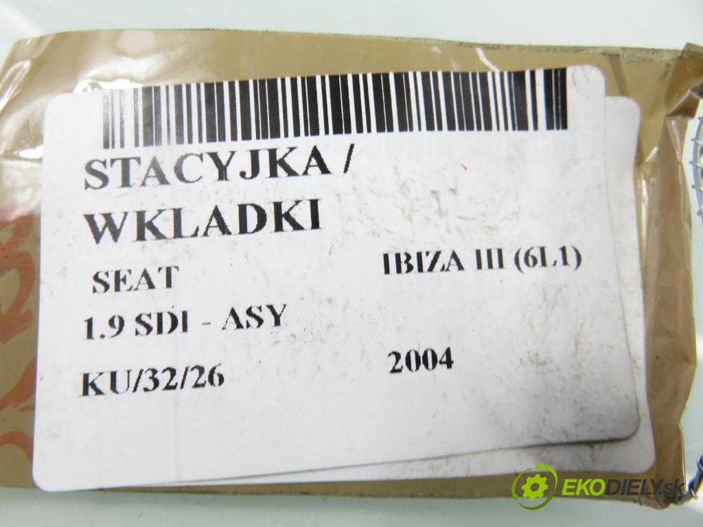 SEAT IBIZA III (6L1) HB 2004 47,00 1.9 SDI - ASY 1896,00 spinačka / zámky 4B0905851C
