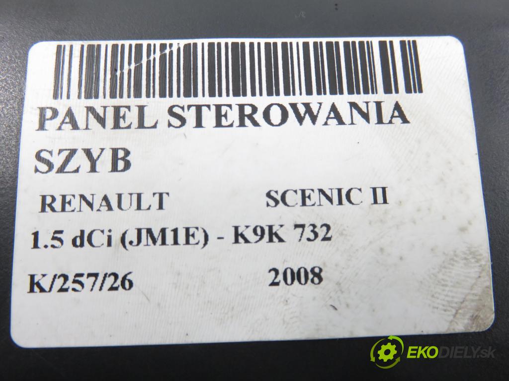 RENAULT SCENIC II (JM0/1_) MINIVAN 2008 78,00 1.5 dCi 106 - K9K 732 1461,00 Panel ovládania okien 156018090