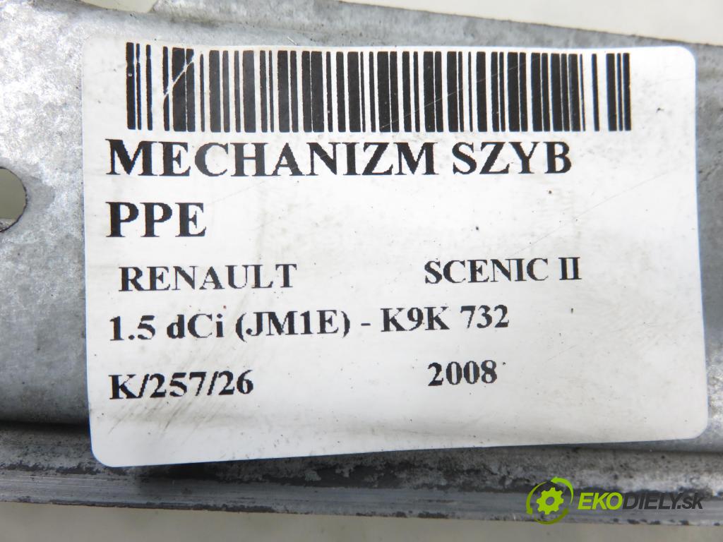 RENAULT SCENIC II (JM0/1_) MINIVAN 2008 78,00 1.5 dCi 106 - K9K 732 1461,00 Mechanizmus okien