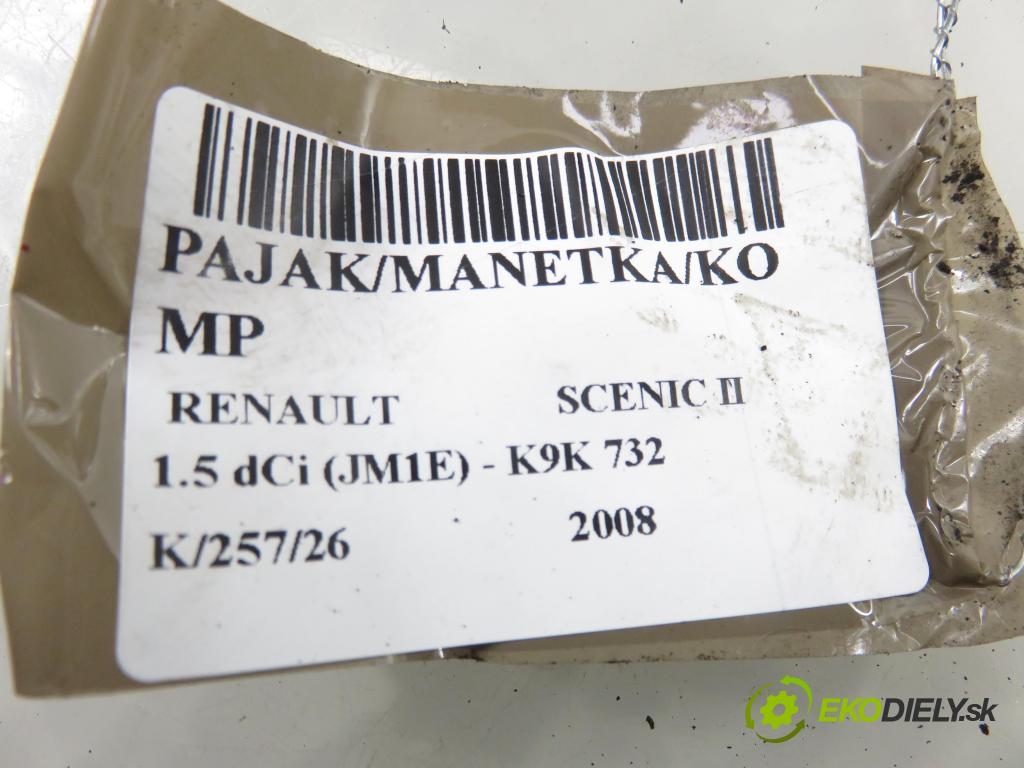 RENAULT SCENIC II (JM0/1_) MINIVAN 2008 78,00 1.5 dCi 106 - K9K 732 1461,00 páčka/prepínač 8200206520