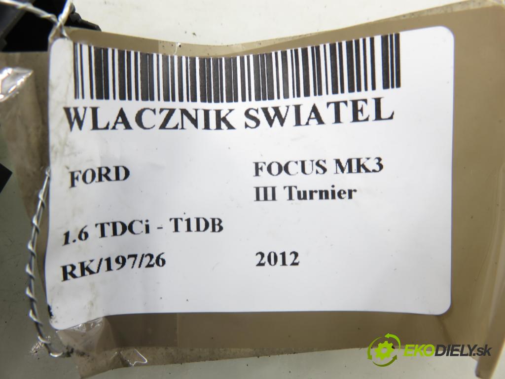 FORD FOCUS III Turnier KOMBI 2012 85,00 1.6 TDCi - T1DB 1560,00 přepínač světla BM5T13A024CC
