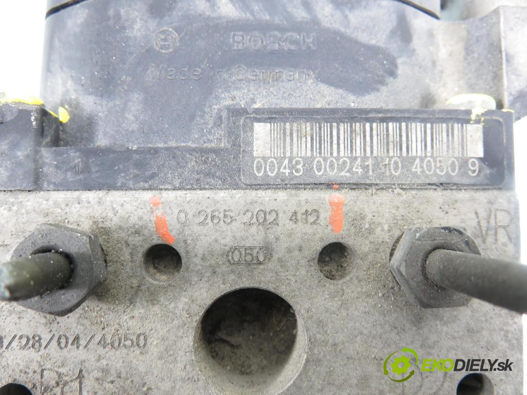 MERCEDES-BENZ KLASA A (W168) HB 1999 60,00 1.4 A 140 82 - M 166.940 1397,00 pumpa ABS 0265202412 ; A0034314512HL (Pumpa ABS)