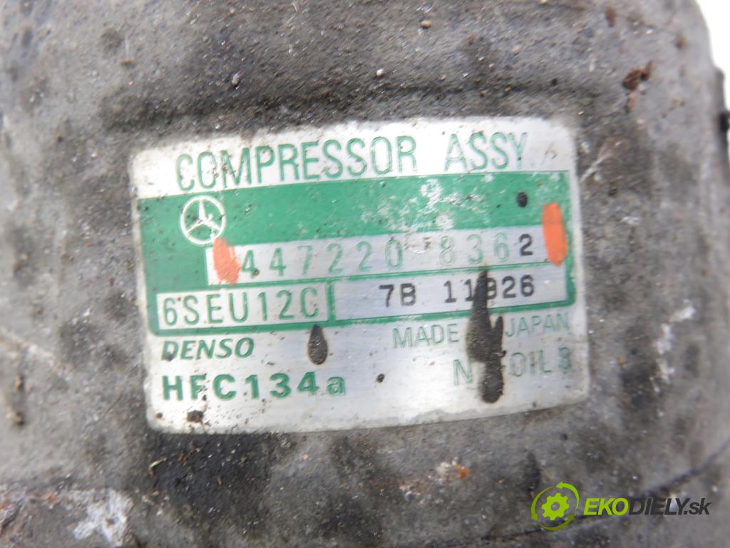 MERCEDES-BENZ KLASA A (W168) HB 1999 60,00 1.4 A 140 82 - M 166.940 1397,00 KOMPRESOR: klimatizácie 4472208362 (Kompresor klimatizácie)