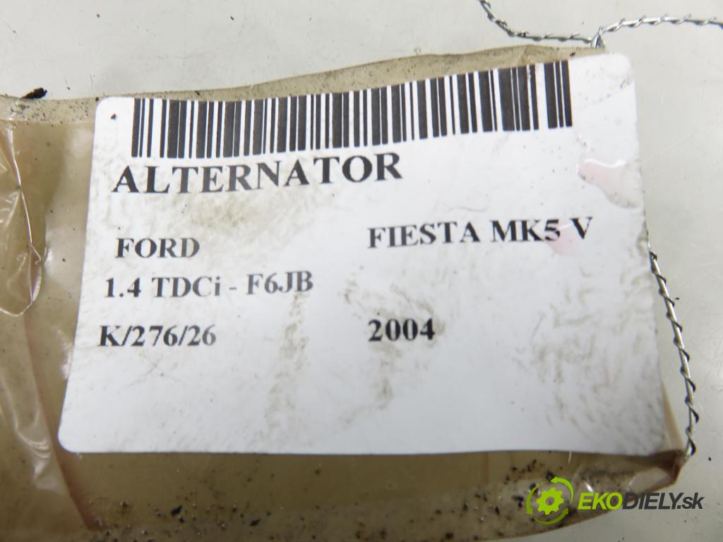 FORD FIESTA V (JH_, JD_) HB 2004 50,00 1.4 TDCi 68 - F6JB 1399,00 Alternátor 3S6TAA (Alternátor)