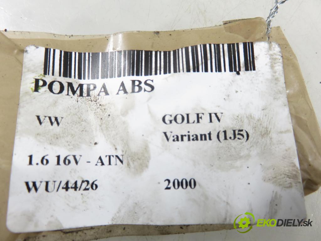 VW GOLF IV Variant (1J5) KOMBI 2000 77,00 1.6 16V - ATN 1598,00 Pumpa ABS 6X0614517 ; 1C0907379 (Pumpa ABS)