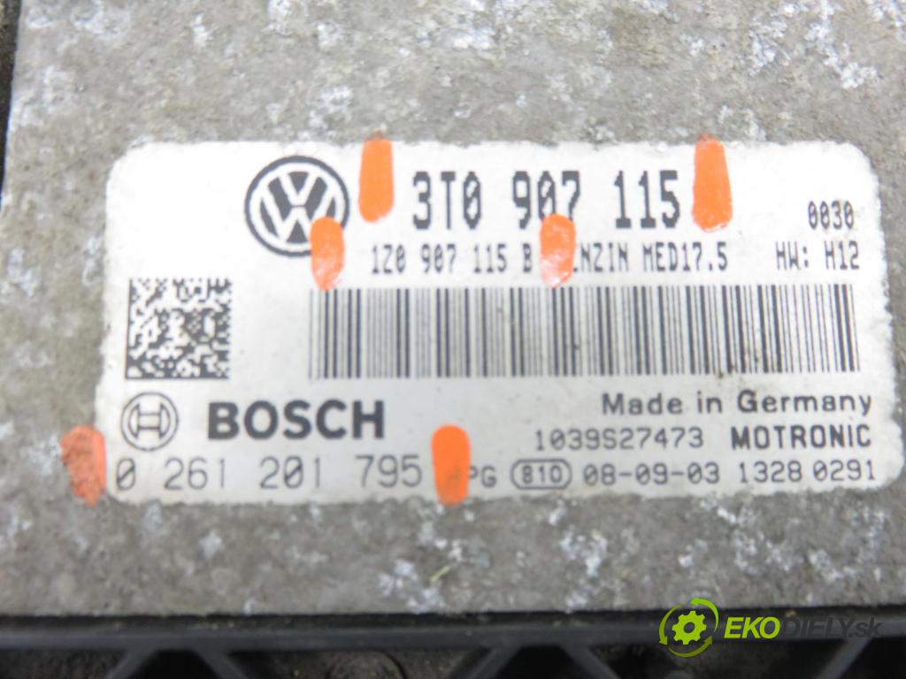SKODA SUPERB II (3T4) LIFTBACK 2009 118,00 1.8 TSI - BZB 1798,00 řídící jednotka motora 3T0907115 ; 1Z0907115B ; 0261201795
