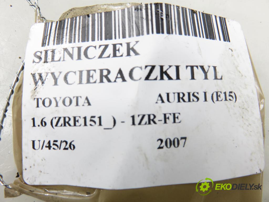 TOYOTA AURIS (_E15_) HB 2007 91,00 1.6 Dual-VVTi 124 - 1ZR-FE 1598,00 Motorček stierače zadné 8513002030 ; 2596000822
