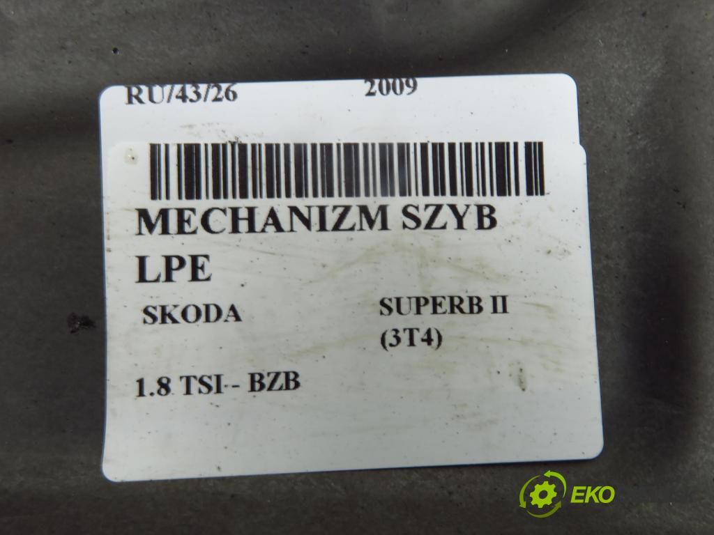 SKODA SUPERB II (3T4) SEDAN 2009 118,00 1.8 TSI - BZB 1798,00 mechanismus oken 3T0837401A ; 8K0959801