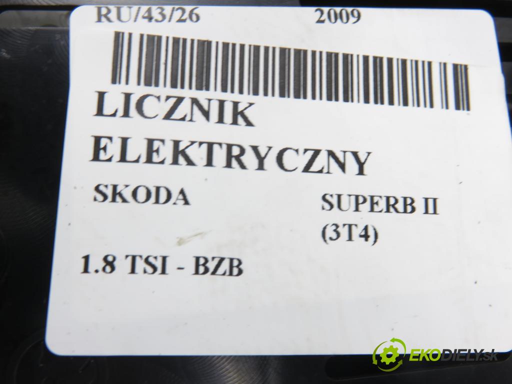 SKODA SUPERB II (3T4) LIFTBACK 2009 118,00 1.8 TSI - BZB 1798,00 prístrojovka elektrický 3T1920840B ; A2C53249763 ; V0015000
