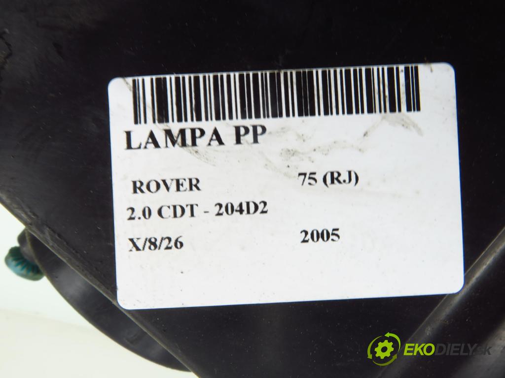 ROVER 75 (RJ) SEDAN 2005 85,00 2.0 CDT 116 - 204D2 1951,00 světlo PP XBC002820