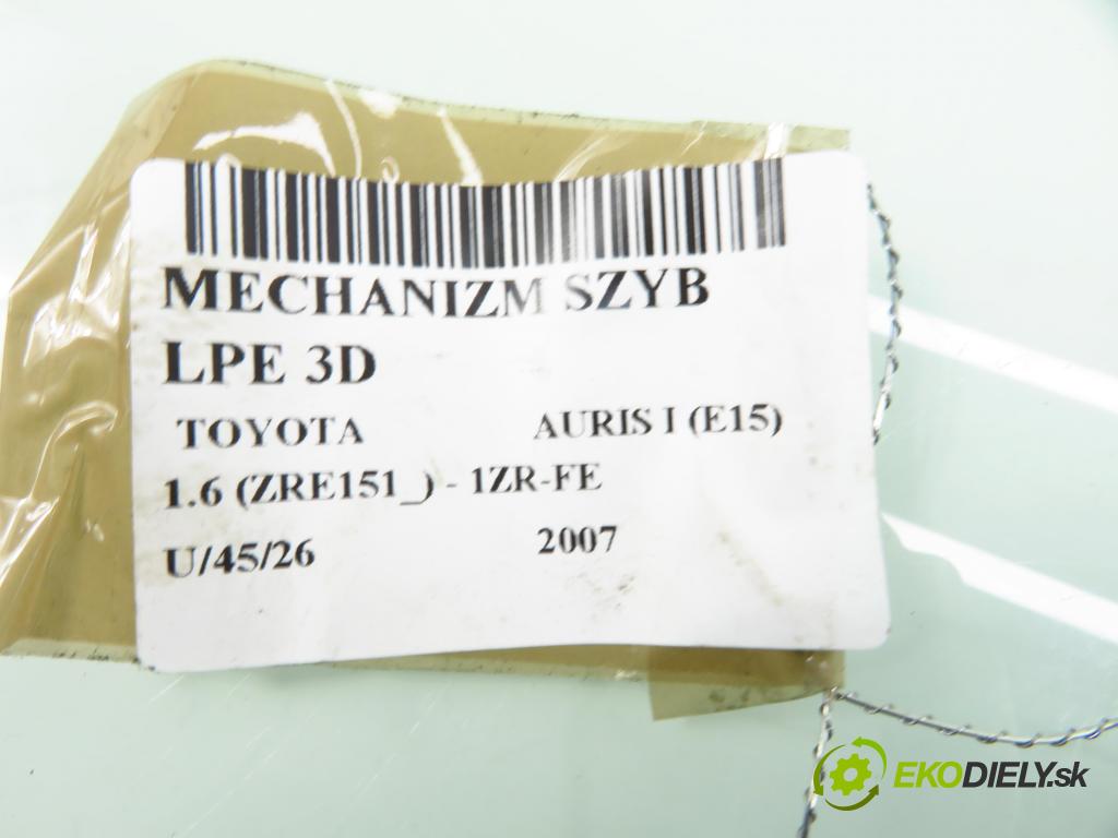 TOYOTA AURIS (_E15_) HB 2007 91,00 1.6 Dual-VVTi 124 - 1ZR-FE 1598,00 Mechanizmus okien 3D 975514102