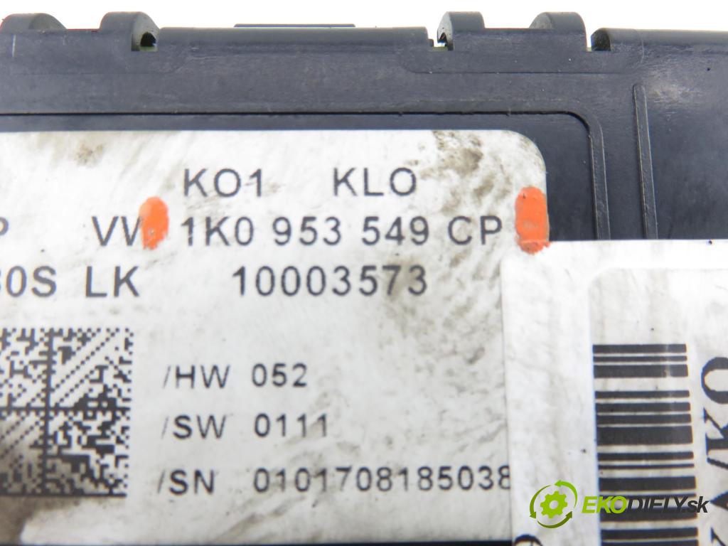 SKODA SUPERB II (3T4) SEDAN 2009 118,00 1.8 TSI - BZB 1798,00 PAKA/ŘAZENÍ/SADA: 1K5953503FR ; 1K0953519L ; 1K0953549CP