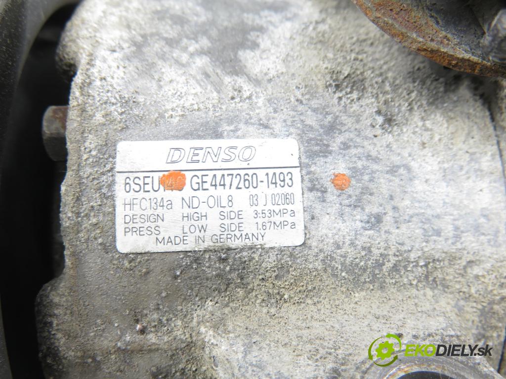 TOYOTA AURIS (_E15_) HB 2007 91,00 1.6 Dual-VVTi 124 - 1ZR-FE 1598,00 KOMPRESOR: klimatizace GE4472601493 (Kompresor klimatizace)