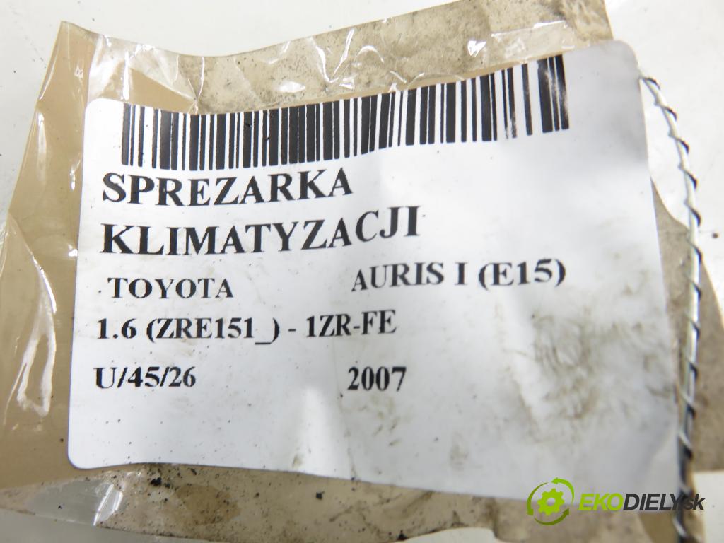 TOYOTA AURIS (_E15_) HB 2007 91,00 1.6 Dual-VVTi 124 - 1ZR-FE 1598,00 KOMPRESOR: klimatizace GE4472601493 (Kompresor klimatizace)