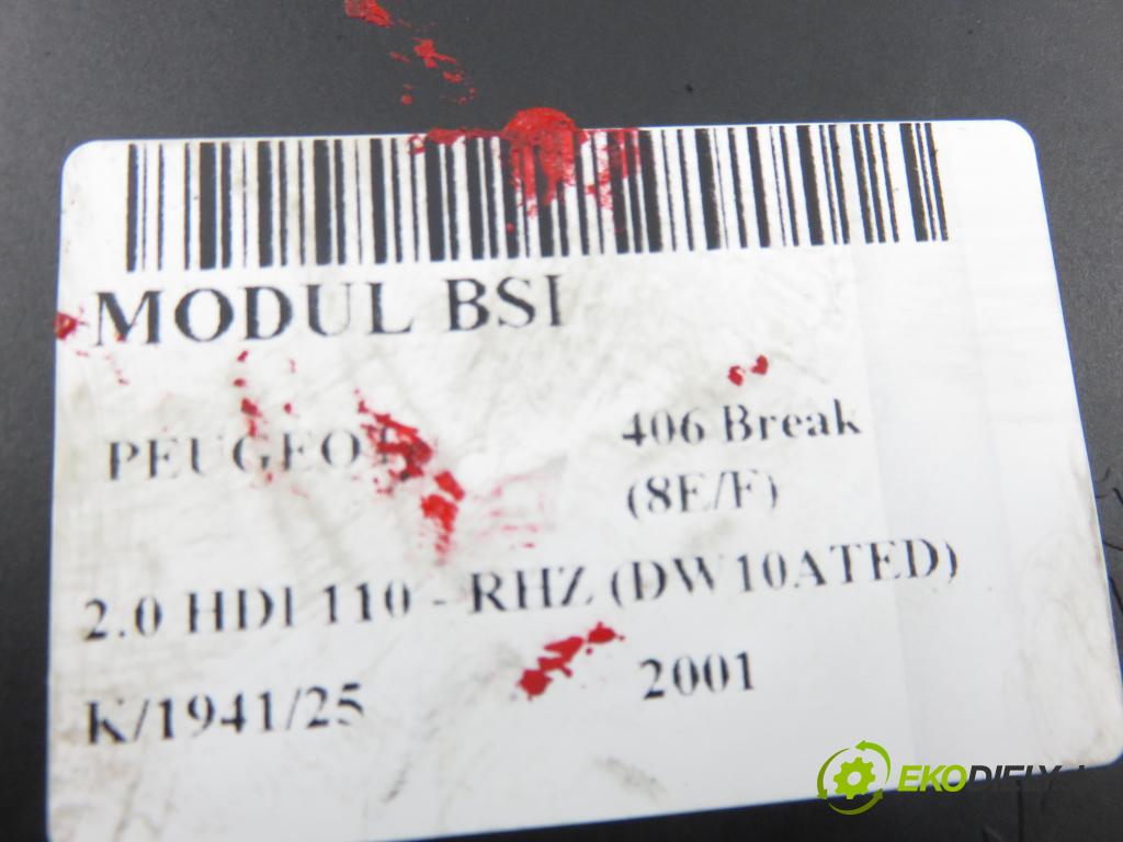 PEUGEOT 406 Break (8E/F) KOMBI 2001 80,00 2.0 HDI 110 - RHZ (DW10ATED) 1997,00 MODUL BSI S110950410 ; 9640091380