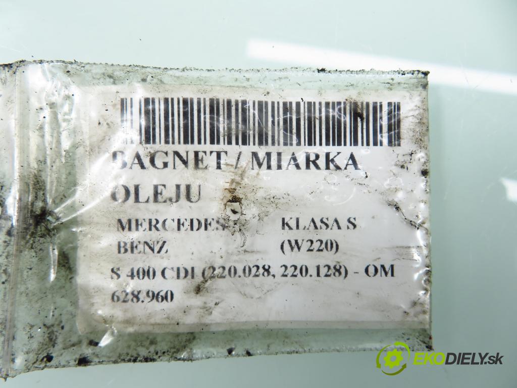 MERCEDES-BENZ KLASA S (W220) SEDAN 2003 191,00 S 400 CDI V8 260 - OM 628.960 3996,00 Mierka / mierka oleja