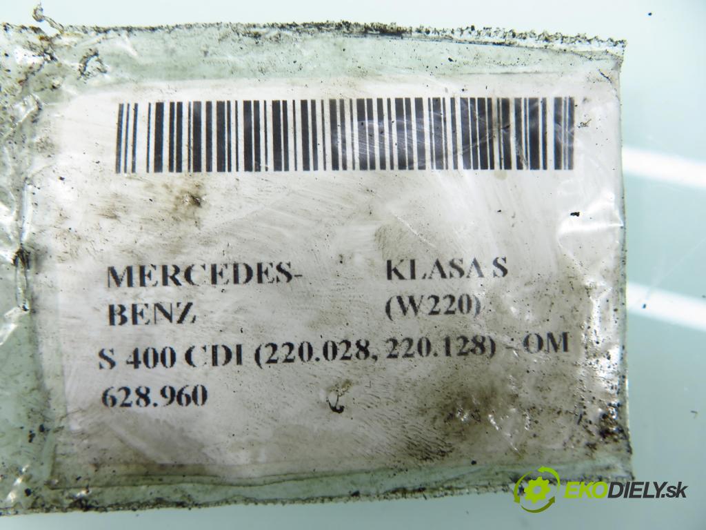 MERCEDES-BENZ KLASA S (W220) SEDAN 2003 191,00 S 400 CDI V8 260 - OM 628.960 3996,00 Snímač tlaku paliva 6110780149 ; 0281002241